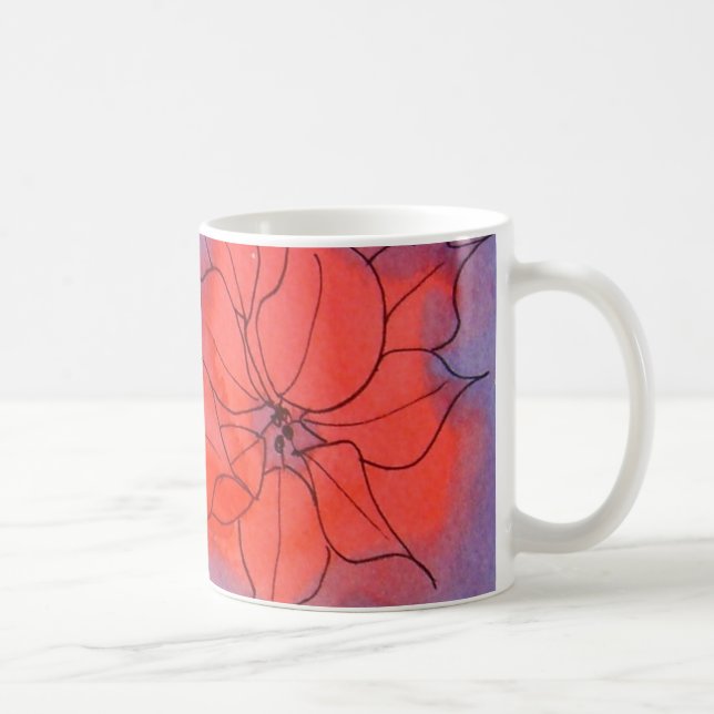 Taza De Café Rosa de navidad (Derecha)