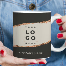 Taza De Café Rosa de oro negro elegante precio moderno jovencit