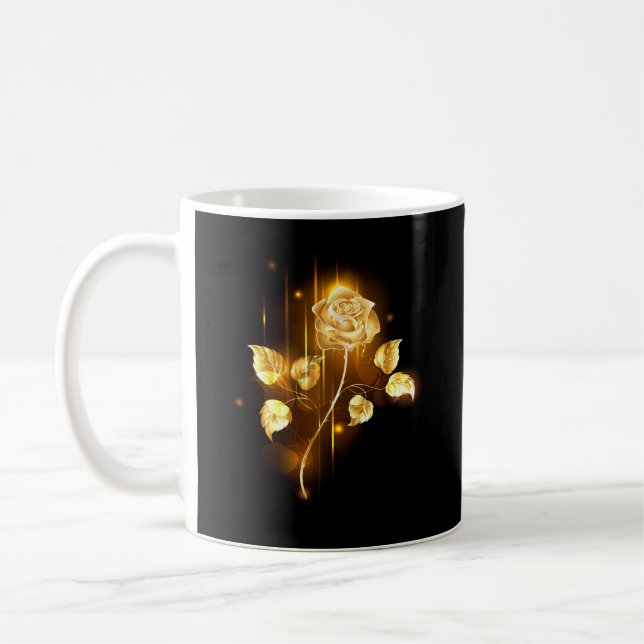 Taza De Café Rosa de oro (rosa de oro) (Izquierda)
