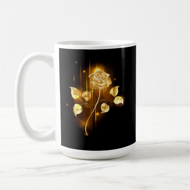 Taza De Café Rosa de oro (rosa de oro) (Izquierda)