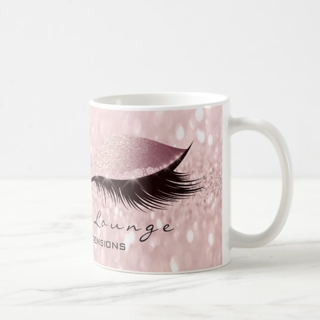 Taza De Café Rosa de Purpurina de estudio de maquillaje ocular  (Derecha)