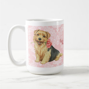 Taza De Café Rosa de San Valentín Norfolk Terrier