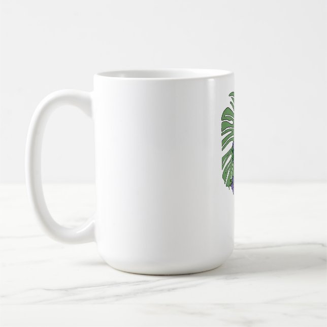 Taza De Café Rosa de Skeleton y Monstera (Izquierda)