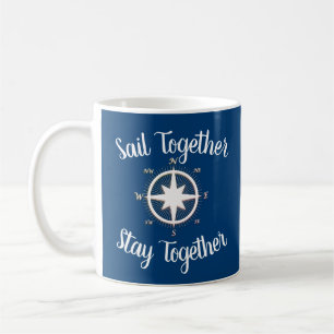 Taza De Café Rosa del Personalizado de brújula náutica de los v