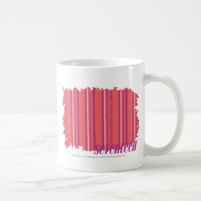 Taza De Café Rosa fino 2 de las rayas (Derecha)