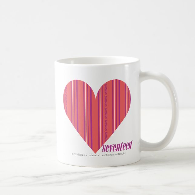 Taza De Café Rosa fino 3 de las rayas (Derecha)