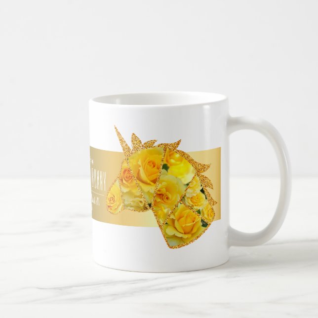 Taza De Café Rosa Gold Bunny (Derecha)