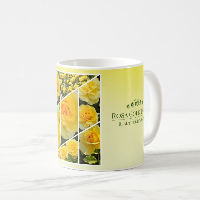 Taza De Café Rosa Gold Bunny コーヒーマグカップ (Anverso derecho)