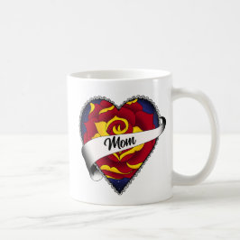 Taza De Café Rosa Heart Mom Tattoo