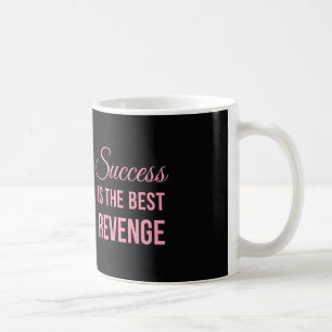 Taza De Café Rosa inspirador del negro de la cita de la