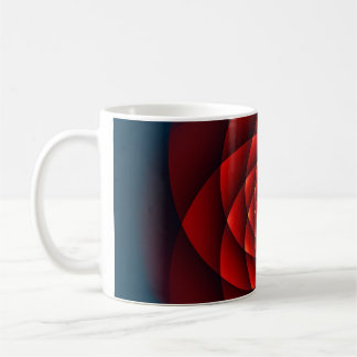 Taza De Café Rosa Kaleidoscope rojo + tu idea