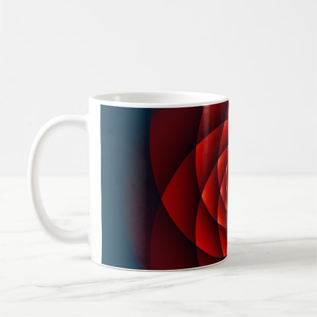 Taza De Café Rosa Kaleidoscope rojo + tu idea (Izquierda)
