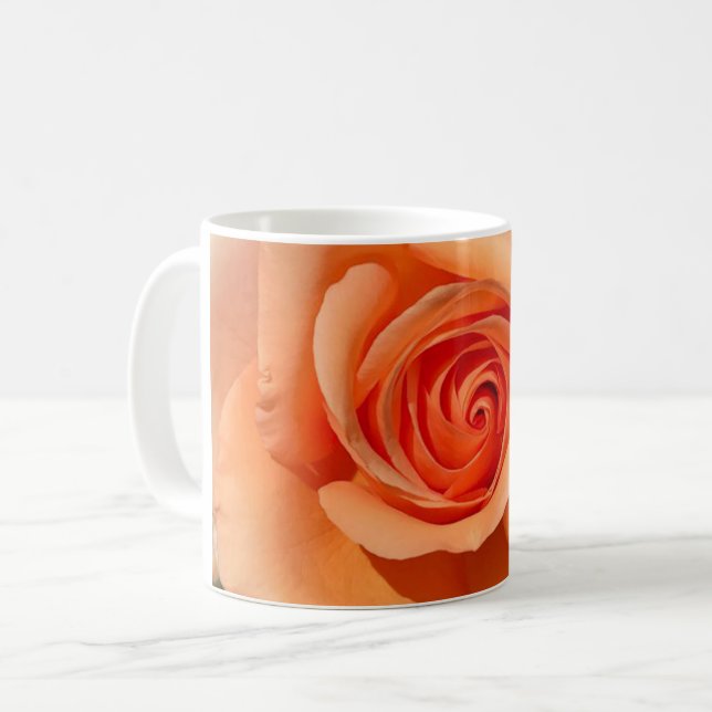 Taza De Café Rosa Melocotón (Anverso izquierdo)