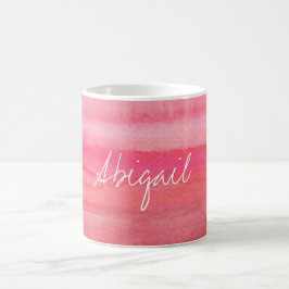 Taza De Café Rosa moderno personalizado del chica subió