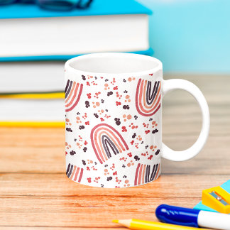 Taza De Café Rosa Morado Abstracto Arcoíris Acuarela