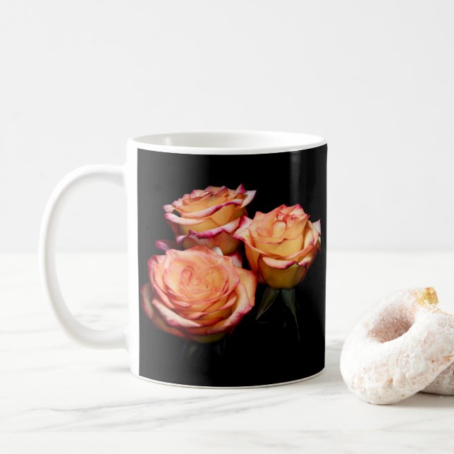 Taza De Café Rosa Mug Amarilla y Rosa De 1998 (Con donut)