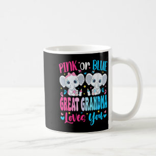 Taza De Café Rosa o azul bisabuela ama la revelación de género