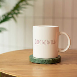 Taza De Café Rosa Oro Buenos días Cita Mug