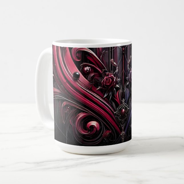 Taza De Café Rosa oscuro Art Mug (Anverso izquierdo)