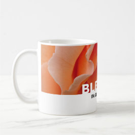 Taza De Café Rosa personalizado Floral Peach