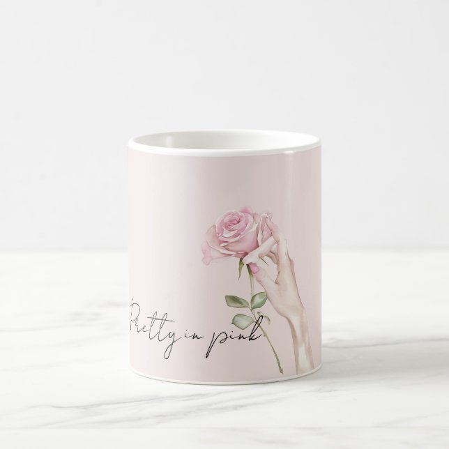 Taza De Café Rosa Pink de Mano (Centro)