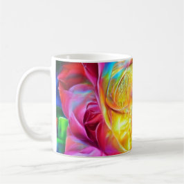 Taza De Café Rosa psicodélico arcoiris