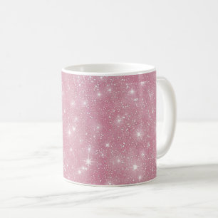 Taza De Café Rosa Purpurinoso