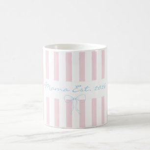 Taza De Café Rosa rayada rosa agua de rosa Nueva Mamá apreciaci