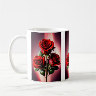 Taza De Café Rosa Roja