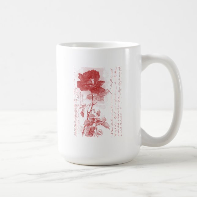 Taza De Café Rosa Roja (Derecha)