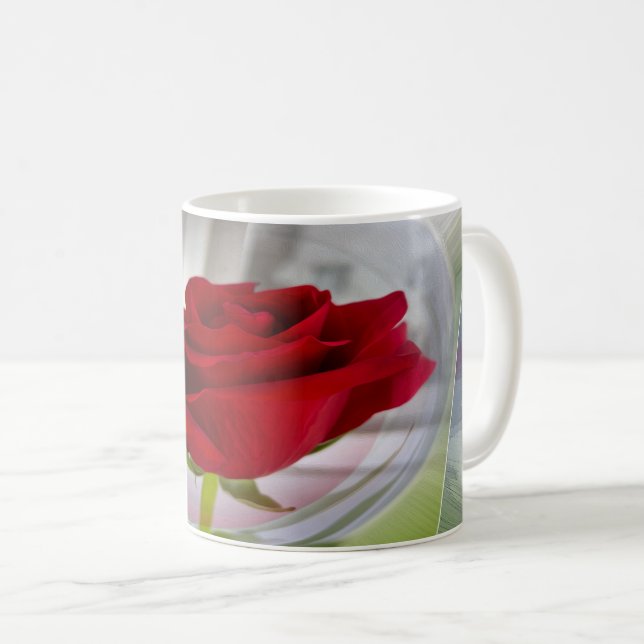 Taza De Café Rosa roja 2 (Anverso derecho)