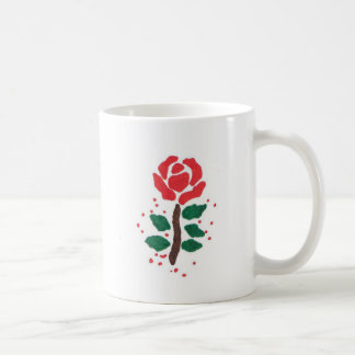 TAZA DE CAFÉ ROSA ROJA BLANCA 11 OZ MUG
