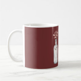 Taza De Café Rosa Roja en Botella