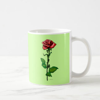 Taza De Café Rosa roja única
