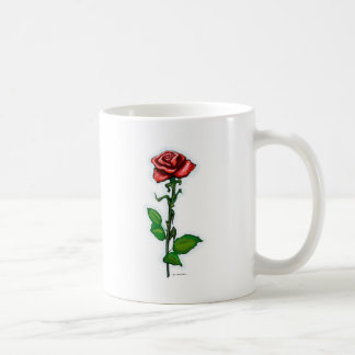 Taza De Café Rosa roja única