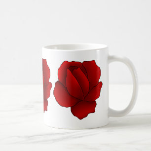 Taza De Café Rosa rojo gótico romántico