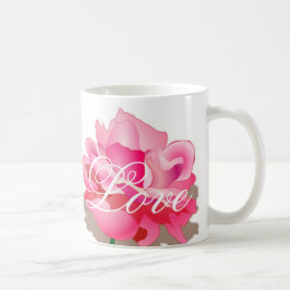 Taza De Café Rosa rosa con amor
