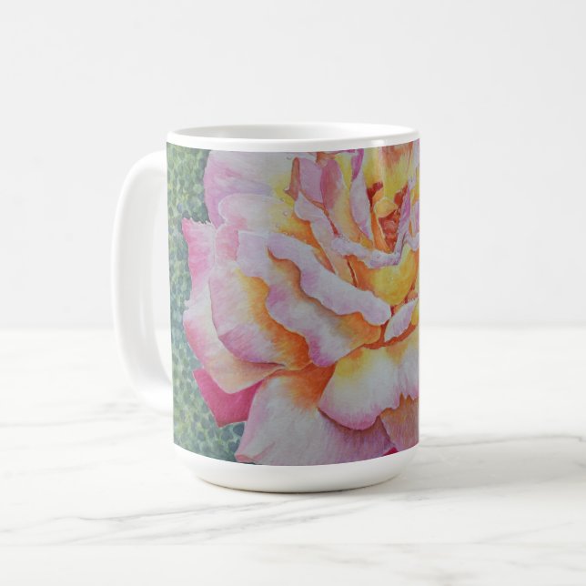 Taza De Café Rosa Rosa en Primavera (Anverso izquierdo)