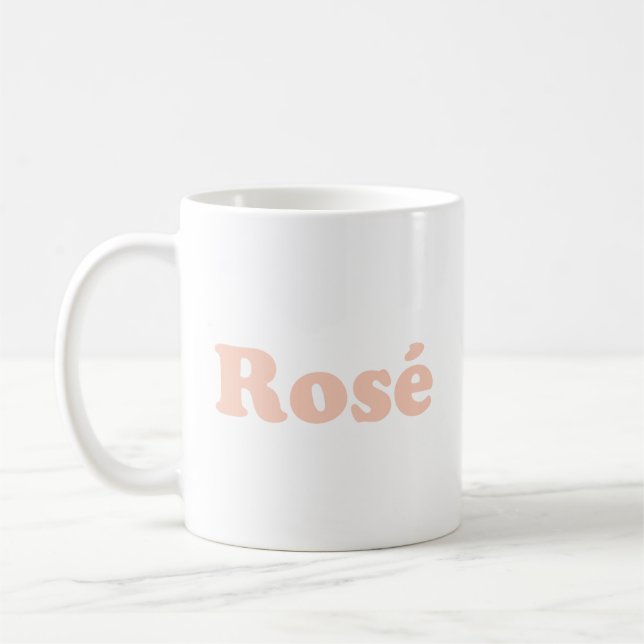 Taza De Café "Rosa" Rosa luz rosa blanco (Izquierda)