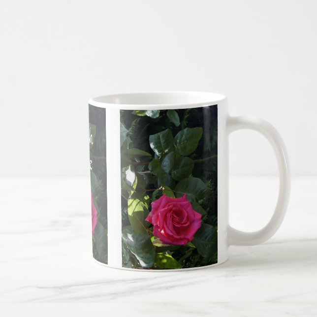 Taza De Café Rosa Rosa Mug (Derecha)