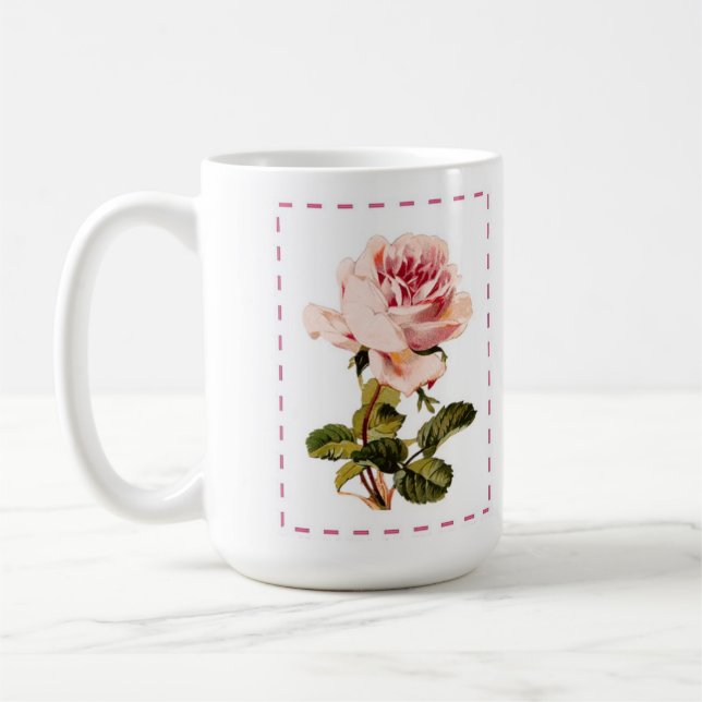 Taza De Café Rosa Rosa Mug victoriano (Izquierda)