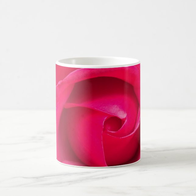 Taza De Café Rosa rosa rojo romántico (Centro)