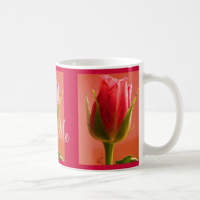 Taza De Café Rosa Rosa Rosa Delight I Mug - Personalizable (Derecha)