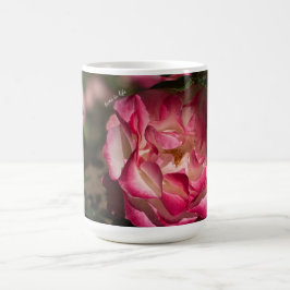 Taza De Café Rosa rosa y rosa blanco