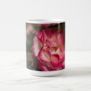 Taza De Café Rosa rosa y rosa blanco
