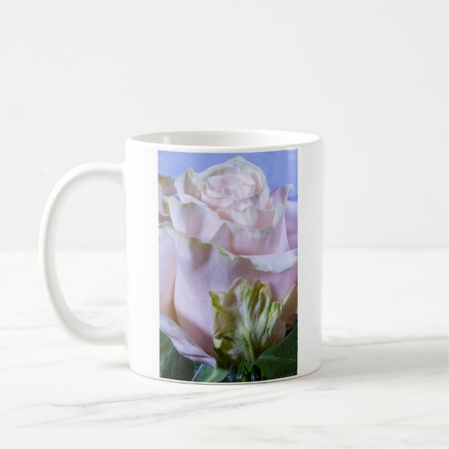 Taza De Café rosa rosa y verde 2421 (Izquierda)
