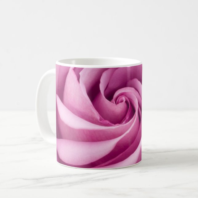 Taza De Café Rosa rosada doblada a Perfection Mug (Anverso izquierdo)