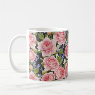 Taza De Café Rosa rosado inglés: color de agua oscuro