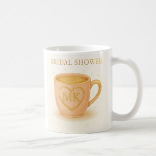 Taza de café rosa rubor