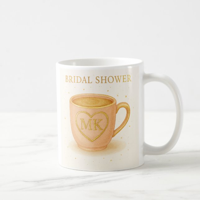 Taza de café rosa rubor (Derecha)